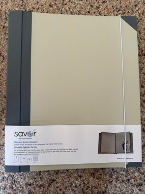 Savor Memento Bento Collection Document Organizer - The Folio - Slate color